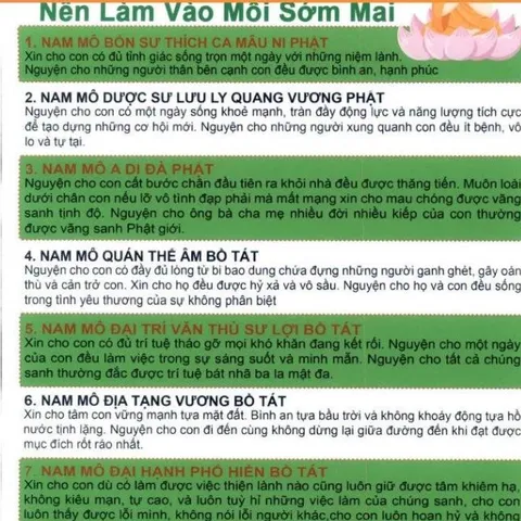 TO31 tờ chú 7 Lời Khấn Nguyện Nên Làm Vào Mỗi Sớm Mai 1 tờ ép plastic siêu đẹp  2 SIZE A4 VÀ A3 ÉP PLASTICS