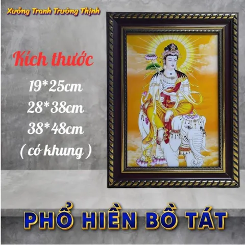 Khung Tranh PHỔ HIỀN BỒ TÁT - Có khung  có hoả tốc 3 CỠ 841337