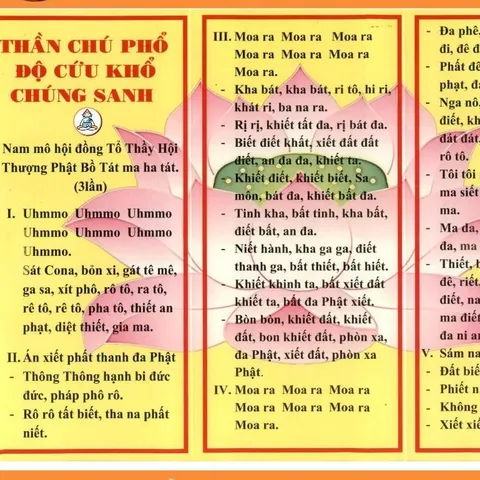 TO25 tờ chú Thần Chú Phổ Độ Cứu Khổ Chúng Sanh 2 mặt ép plastic cực đẹp  2 SIZE A4 VÀ A3 ÉP PLASTICS
