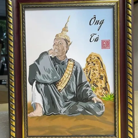 Tranh ÔNG TÀ ( có khung ) KT 19*25cm, 28*38cm, 38*48cm  CÓ HOẢ TỐC 841413