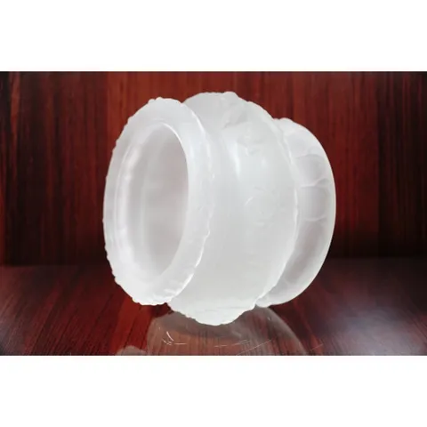 Bát nhang lư hương lưu ly trắng mờ sen nở hàng VIP - Nhiều cỡ 841421