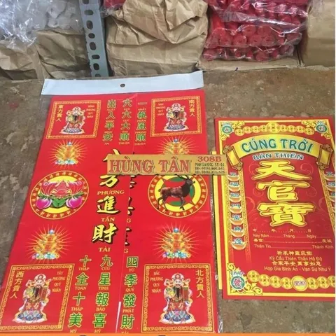Bộ Giấy Cúng Trời - CÚNG CHA NGỌC HOÀNG Mùng 9 Ngọc Hoàng Đài Loan Việt Hóa Sỉ Lẻ