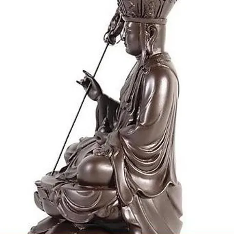 Tôn Tượng Địa Tạng Vương Bồ Tát cao 17 cm màu nâu đất tặng vòng tay 841448