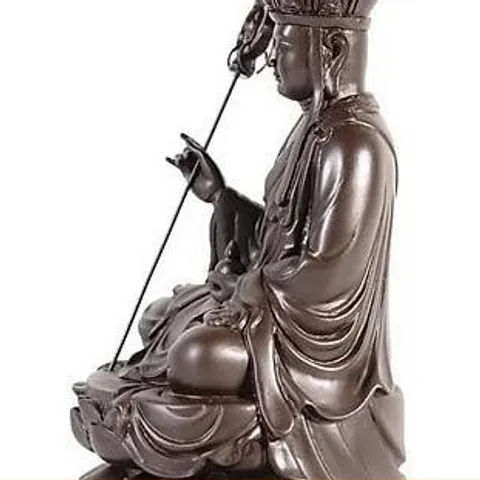 Tôn Tượng Địa Tạng Vương Bồ Tát cao 17 cm màu nâu đất tặng vòng tay 841448