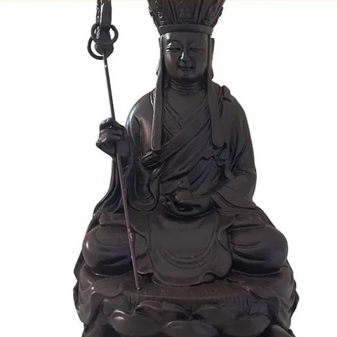 Tôn Tượng Địa Tạng Vương Bồ Tát cao 17 cm màu nâu đất tặng vòng tay 841448