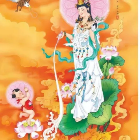 Tranh đóng khung - QUAN THẾ ÂM BỒ TÁT, KT 19*25cm - 28*38cm , 38*48cm  CÓ HOẢ TỐC 841484