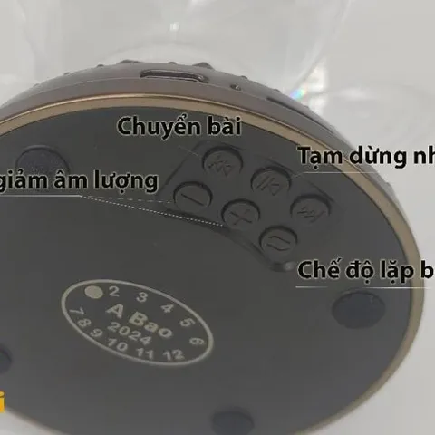 Đèn đài niệm phật cầu thuỷ tinh cao cấp  kèm củ sạc trắng 5v1A  kiểu dáng thiền có kinh địa tạng 841495