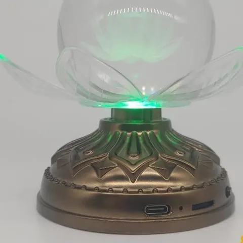 Đèn đài niệm phật cầu thuỷ tinh cao cấp  kèm củ sạc trắng 5v1A  kiểu dáng thiền có kinh địa tạng 841495