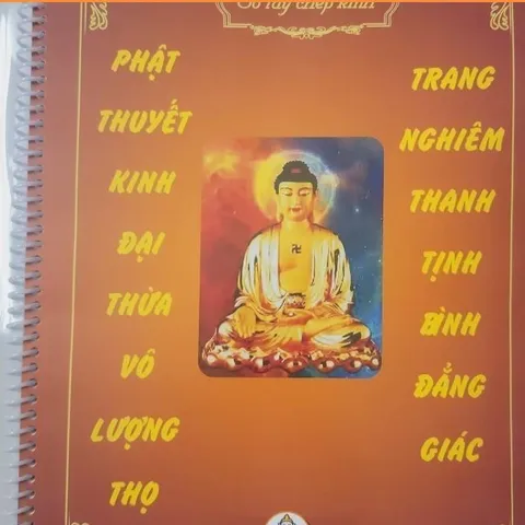 VỞ CHÉP CHỮ MỜ KINH ĐẠI THỪA VÔ LƯỢNG THỌ CHỮ MỜ LÒ XO KHỔ A4 tặng viết cực đẹp 841491