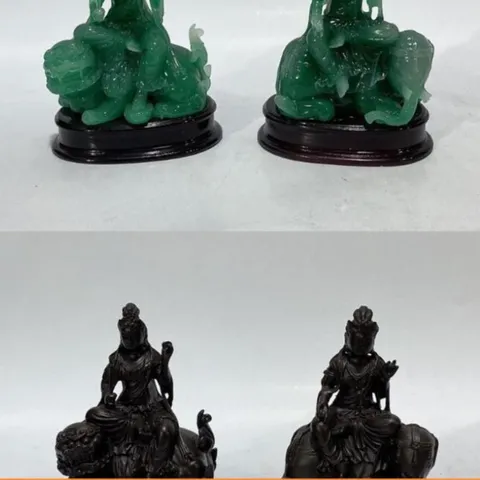Tượng Ngài Bồ tát Văn Thù - Phổ Hiền Cao 10cm Nhiều Màu cực đẹp 841515