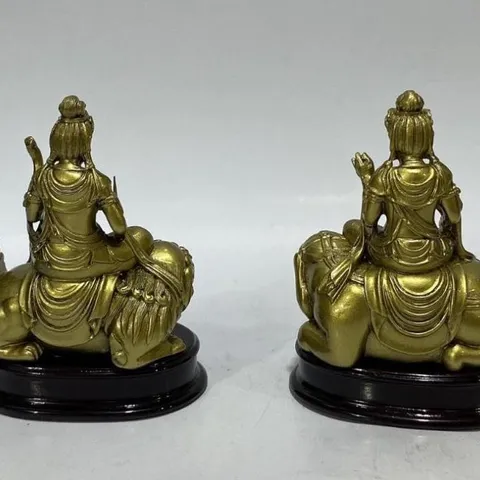 Tượng Ngài Bồ tát Văn Thù - Phổ Hiền Cao 10cm Nhiều Màu cực đẹp 841515