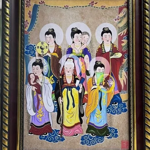 Tranh 12 BÀ MỤ ( có khung ) KT 19*25cm, 28*38cm, 38*48cm  CÓ HOẢ TỐC 841538