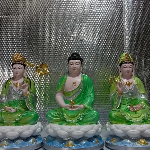 4 MÀU - TÔN TƯỢNG PHẬT DƯỢC SƯ NGỒI 30CM COMPOSITE VẺ MÀU 841544