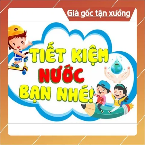 Tờ Hiệu lệnh tiết kiệm nước ép plastic siêu bền sẵn băng keo ép platics sẵn 841549