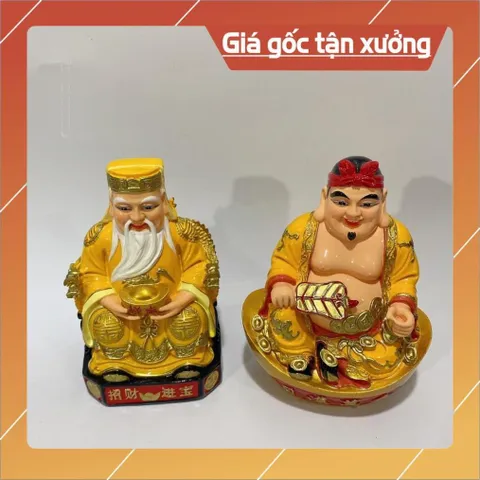 Bộ Tượng 2 Ông Thần Tài Và Thổ Địa Nhiều Size Nhựa Composite CÓ HOẢ TỐC 841561