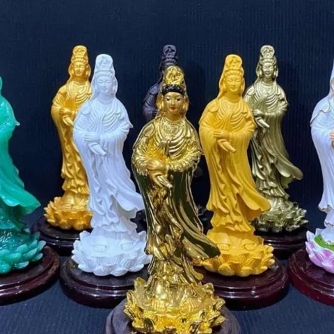Tượng Quan Thế Âm Bồ Tát Cao 13cm Đứng Nhiều Màu CỰC ĐẸP 841560
