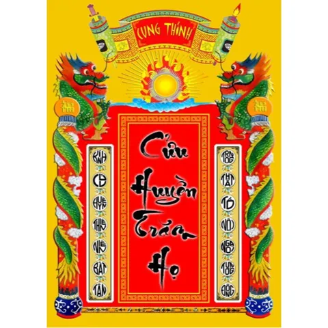 BÀI VỊ CỬU HUYỀN THẤT TỔ TRĂM HỌ + Đã bao gồm khung (Bảo hành gãy, vỡ) cực đẹp 841569