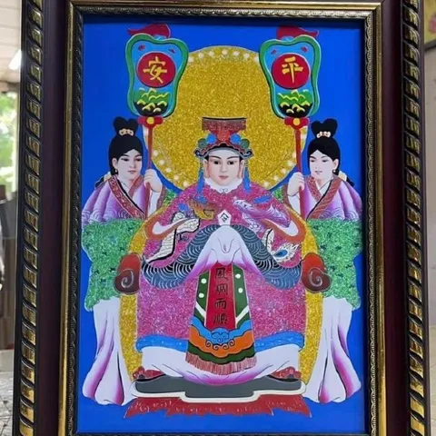 Tranh Cửu Thiên Huyền Nữ ( có khung ) KT 19*25cm 28*38cm và 38*48cm  CÓ HOẢ TỐC 841565