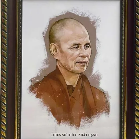 Tranh THIỀN SƯ THÍCH NHẤT HẠNH, có khung, nhiều kích thước  CÓ HOẢ TỐC 841581