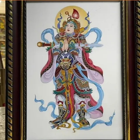 Nhị vị Hộ Pháp ( có khung )19*25cm  28*38cm, 38*48cm  CÓ HOẢ TỐC 841593