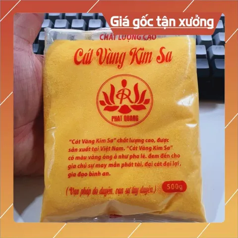 Cát vàng Kim Sa, Cát Việt Nam - Hạt Mịn, Không Tạp Chất, Dùng Cho Lư Hương Thờ (500g) 841625