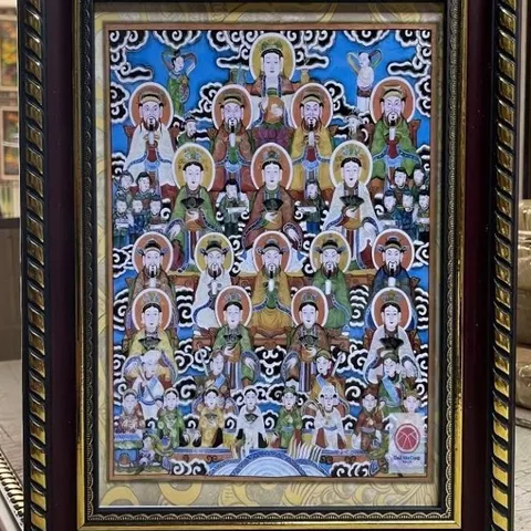 Tranh thờ TỨ PHỦ - có khung, đủ kích thước 19*25, 28*38cm, 38*48cm  CÓ HOẢ TỐC 841641