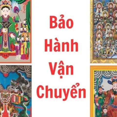 Tranh thờ TỨ PHỦ - có khung, đủ kích thước 19*25, 28*38cm, 38*48cm  CÓ HOẢ TỐC 841641