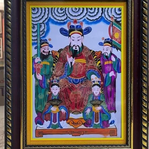Tranh thờ TỨ PHỦ - có khung, đủ kích thước 19*25, 28*38cm, 38*48cm  CÓ HOẢ TỐC 841641