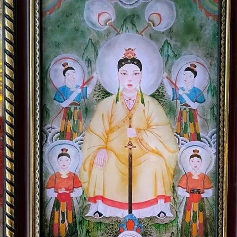 Tranh CHẦU TÁM BÁT NÀN (có khung)  CÓ HOẢ TỐC 841640