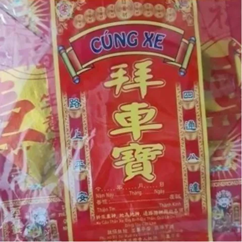 Bộ Giấy Cúng Xe Đài Loan Việt Hóa
