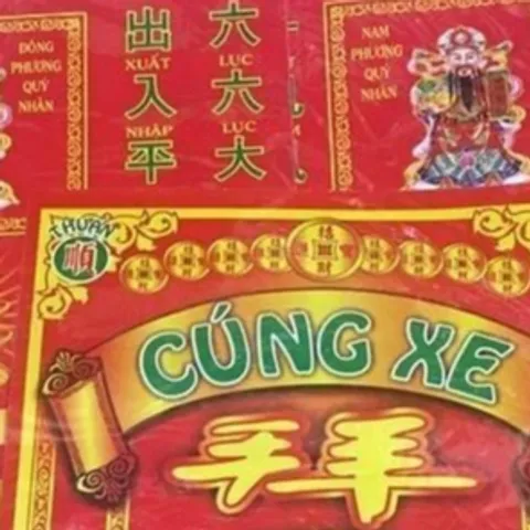 Bộ Giấy Cúng Xe Đài Loan Việt Hóa