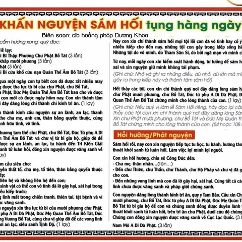 TO46 -  Bài KHẤN NGUYỆN SÁM HỐI tụng hằng ngày ép plastics 841657