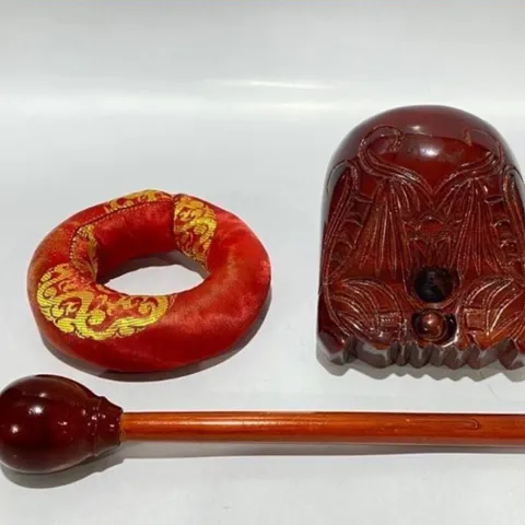 Mõ Tụng Kinh Niệm Phật Việt Nam Tiếng Ấm Vang Tặng Dùi Và Tấm Đệm Lót 3 size 841662