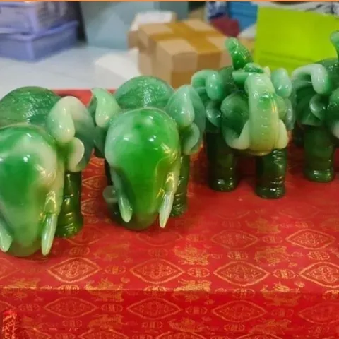 CẶP VOI PHONG THUỶ CẨM THẠCH 12cm x 15cm cực đẹp trang trí bàn làm việc, phòng khách CT46-238 841659