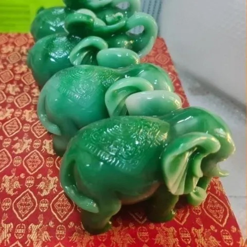 CẶP VOI PHONG THUỶ CẨM THẠCH 12cm x 15cm cực đẹp trang trí bàn làm việc, phòng khách CT46-238 841659