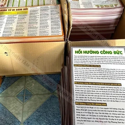 TO102 - Tờ Chú  VĂN KHẤN ĐI CHÙA Mùng 1 và Ngày Rằm hàng tháng, IN 2 MẶT ÉP PLATICS 841671