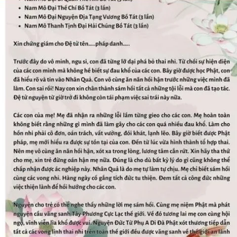 TO57 - Tờ sám hối thai nhi khi lỡ phá thai 841695