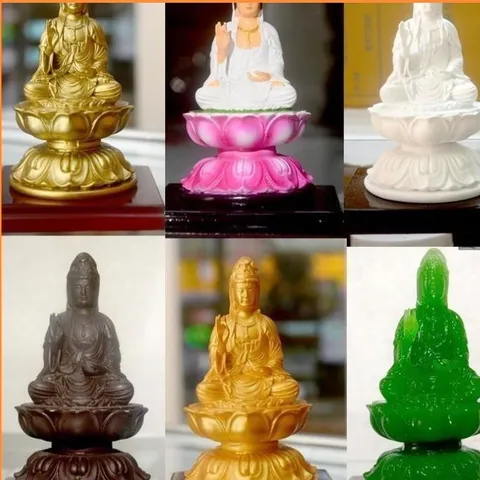 Tượng ngài Quan Thế Âm đài sen có đế cao 11cm-nhiều mẫu 841713