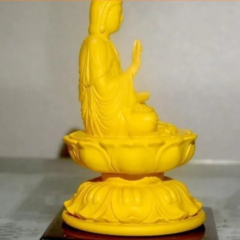 Tượng ngài Quan Thế Âm đài sen có đế cao 11cm-nhiều mẫu 841713