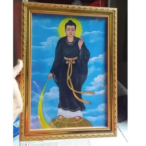 KHDT01 - Hình thờ, Tranh treo, để bàn, Mẹ Diêu Trì+ gồm Khung + ép plastic đầy đủ kích thước 841711