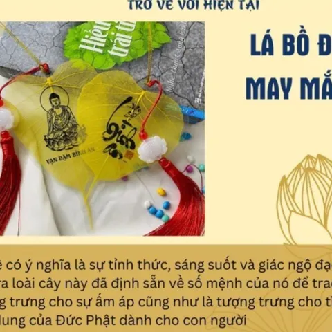Lá bồ đề size to Vạn Sự Bình An/Vạn Dặm Bình An, có dây treo, lá tự nhiên loại đẹp 841728