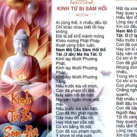 TO51 - KINH TỪ BI SÁM HỐI 2 MẶT ĐẸP MỚI