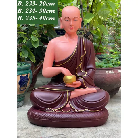 Tượng Thánh Tăng SiVali 20CM, 30CM 40CM nhựa composite VẺ ÁO NÂU 841790