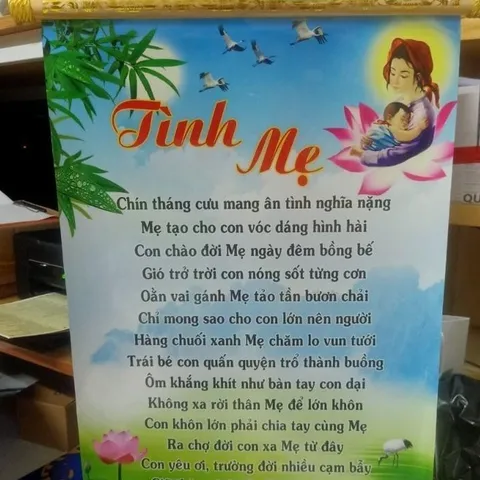 TRANH CUỘN ĐẸP 40cm x 60cm: THIÊN THỦ, ĐỊA TẠNG,TAM THÁNH ĐỨNG,TÌNH MẸ, ĂN CHAY, LỜI MẸ DẶN, TÌNH MẸ 841799