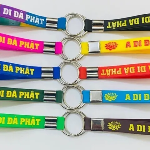 Móc Khóa dây A Di Đà Phật nhiều màu cực đẹp