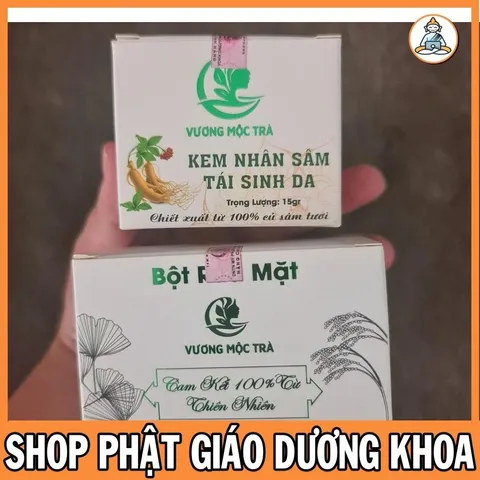 Combo một bộ sản phẩm vương mộc trà gồm bột rửa mặt và kem face tạo da cho da yếu 841805