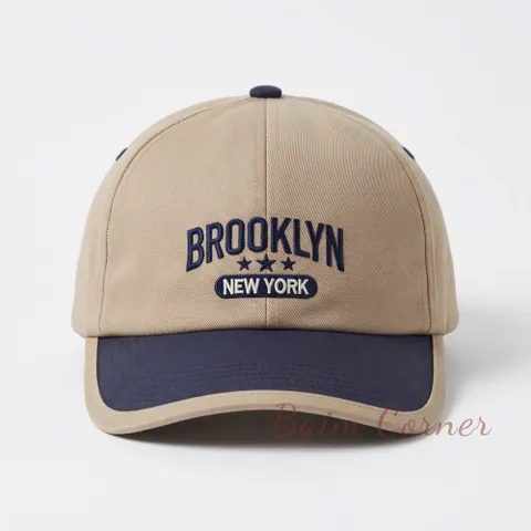 BaimCorner/Mũ lưỡi trai cho bé 1-3 tuổi thêu Brooklyn, form đẹp, đội êm
