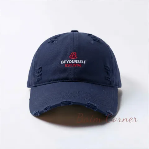 BaimCorner/Mũ lưỡi trai thêu Be Yourself đa màu sắc, chất liệu kaki cotton đội êm, form ôm đầu thoải mái