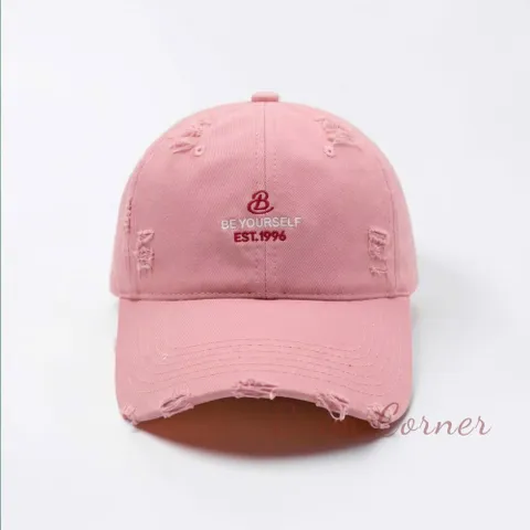 BaimCorner/Mũ lưỡi trai thêu Be Yourself đa màu sắc, chất liệu kaki cotton đội êm, form ôm đầu thoải mái