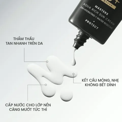 Combo 2 Kem chống nắng AHC Master Aqua Rich Sun Cream dưỡng ẩm căng bóng 30ml x2 💸 Sale sốc